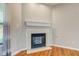 Close-up of a modern fireplace with tile surround at 2234 Burgundy Way, Plainfield, IN 46168