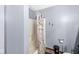 Bathroom with bathtub/shower combo, a curtain, and a toilet at 312 W Clark Ln, Fairland, IN 46126