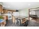 Bright kitchen with island seating and modern appliances at 312 W Clark Ln, Fairland, IN 46126