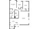 Detailed floor plan featuring the layout of the primary bedroom, bedrooms, bathrooms, living room, kitchen, and dining area at 3404 Maritime Dr, Indianapolis, IN 46214