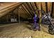 This is an image of the unfinished attic space which is large and spacious at 3819 S Village Dr, New Palestine, IN 46163