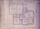 Detailed first floor blueprint showing living spaces, kitchen, and porch layout at 3819 S Village Dr, New Palestine, IN 46163
