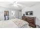Bright main bedroom boasts a closet, bathroom, and spacious layout for relaxing or entertaining at 4167 Apple Creek Dr, Indianapolis, IN 46235