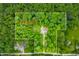 Aerial view of a 5.91 acre property with a house surrounded by lush greenery in Morgantown, Indiana at 5858 N West Shore Dr, Morgantown, IN 46160