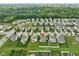 An aerial view of a residential neighborhood surrounded by green trees at 6830 Park Grove Blvd, Whitestown, IN 46075