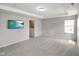 Spacious main bedroom features neutral walls, carpet floors, and a tray ceiling at 6830 Park Grove Blvd, Whitestown, IN 46075