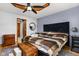 Spacious main bedroom features a decorative ceiling and soft natural light at 842 Cheltenham Way, Avon, IN 46123