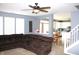 View of the living room flowing into the kitchen with an open floor plan concept at 8519 Frosty Rose Dr, Avon, IN 46123