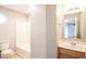 Bathroom features a tub, toilet, vanity, and modern fixtures at 9220 Crossing Dr, Fishers, IN 46037