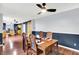 Open-concept dining area offering seamless flow to the kitchen, ideal for entertaining guests and Gathering gatherings at 9302 Budd Run Dr, Indianapolis, IN 46250