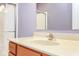 Bathroom featuring granite vanity top with sink, wood cabinets and chrome faucet at 9682 Angelica Dr, Noblesville, IN 46060