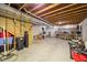 Spacious unfinished basement perfect for storage or future home improvement at 9833 Parkshore Dr, Fishers, IN 46038