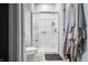 Stylish bathroom with tiled floor, glass shower, and neutral color scheme at 1026 Woodglen Dr, Westfield, IN 46074