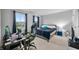 Bright bedroom with a modern desk, comfortable seating, and carpet floors at 1026 Woodglen Dr, Westfield, IN 46074