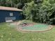 Backyard of the home featuring green space bordered by brick and landscaping at 1206 Mcdougal St, Indianapolis, IN 46203