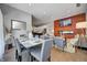 Open-concept dining area adjacent to kitchen and living room at 1209 Cottage Ave, Indianapolis, IN 46203