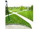 Well-maintained green space with intersecting sidewalks and beautiful landscaping for community enjoyment at 13766 Heatherfield Dr, Fishers, IN 46038