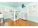 Unique bedroom with loft bed and study area, maximizing space at 1514 Bittersweet Dr, Greenfield, IN 46140
