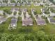 Beautiful aerial shot of a neighborhood with mature trees and large well-manicured lawns on a quiet street at 1905 Persimmon Grove Dr, Indianapolis, IN 46234