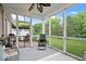 Relaxing screened-in porch overlooking a lush backyard, perfect for enjoying the outdoors in comfort and style at 1905 Persimmon Grove Dr, Indianapolis, IN 46234