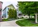 A row of colorful houses with well-maintained lawns and sidewalks creates an inviting neighborhood scene at 2017 Rhettsbury St, Carmel, IN 46032