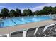 Community pool with lounge chairs surrounding at 2223 Shaftesbury Rd, Carmel, IN 46032