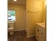Cozy bathroom with a white vanity and a shower/tub combo at 229 Arnold St, Morgantown, IN 46160