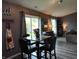 Cozy dining area features a contemporary table set, with a view to the outdoors at 2432 Bridlewood Dr, Franklin, IN 46131