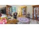 Office featuring hardwood floors, built-ins and a large window at 2871 Mullinix Rd, Greenwood, IN 46143