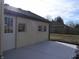The back of this garage shows recent concrete work at 3456 S Sadlier S Dr, Indianapolis, IN 46239
