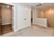 Hallway with carpet, linen closet, and access to additional rooms at 3872 New Battle Ln, Bargersville, IN 46106