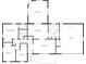Home floor plan showcasing layout of rooms including the bedrooms, kitchen and bathrooms at 4124 Five Points Rd, Indianapolis, IN 46239