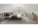 Cozy bedroom in the attic with carpet, a bed, and a window offering natural light at 4255 N County Road 1025 E, Indianapolis, IN 46234