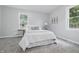 Inviting bedroom showcasing plush carpet, light-filled windows, and fresh, neutral wall color at 450 N Fenton Ave, Indianapolis, IN 46219