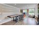 Basement featuring hardwood floors, recessed lights, and a shuffleboard table at 4853 E 65Th St, Indianapolis, IN 46220