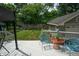 Inviting backyard deck with stylish seating, perfect for outdoor relaxation and enjoying the lush green surroundings at 5133 E Michigan St, Indianapolis, IN 46219