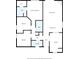 Detailed floor plan showcasing the layout of bedrooms, bathrooms, living spaces, and kitchen at 5216 Lakeside Manor Blvd, Indianapolis, IN 46254