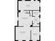 Layout of the first floor featuring a kitchen, bathroom, living room, and bedroom at 621 N Livingston Ave, Indianapolis, IN 46222