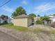 Detached garage with ample storage, set in a spacious backyard on a sunny day at 621 N Livingston Ave, Indianapolis, IN 46222
