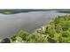 Aerial view of lake and shore at 7426 Shadow Wood Dr, Indianapolis, IN 46254