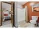 Cozy bathroom featuring a shower and tiled tub, perfect for relaxation and comfort at 7426 Shadow Wood Dr, Indianapolis, IN 46254
