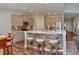 Stylish kitchen with white countertops, stainless appliances, and island with seating at 925 Bent Branch Cir, Greenwood, IN 46143