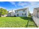 Large backyard with lush grass and a two-story home at 1024 Rotherham Ln, Beech Grove, IN 46107