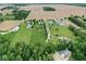 Beautiful aerial view of vast property with farmland and trees at 11198 N 650 W, Fountaintown, IN 46130