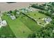 Beautiful aerial view of vast property with farmland and trees at 11198 N 650 W, Fountaintown, IN 46130