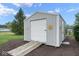 Large storage shed with roll up door and ramp at 11198 N 650 W, Fountaintown, IN 46130