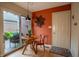 Cozy breakfast nook with a sliding glass door and access to outdoor patio at 131 Olde Mill Bay, Indianapolis, IN 46260