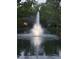 Water fountain on pond surrounded by trees and greenery at 131 Olde Mill Bay, Indianapolis, IN 46260