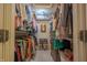 Organized walk-in closet with shelves, hanging rods, and a mirrored accent at 131 Olde Mill Bay, Indianapolis, IN 46260