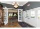 Elegant entryway with a view of the living room at 13807 Rue Fontaine Ln, McCordsville, IN 46055